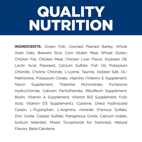 quality nutrition info about hills multicare stress cat food