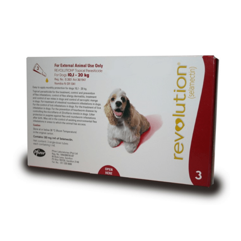 revolution extra large dog tick, flea & worm spot-on treatment 10 to 20kg