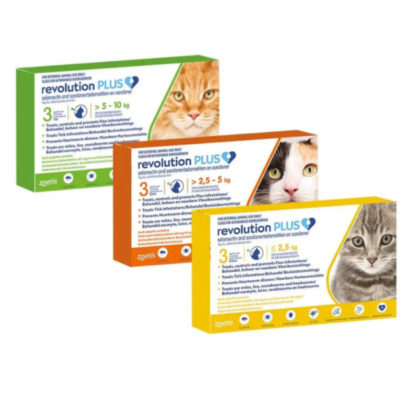 revolution plus cat tick, flea and worm spot-on treatment