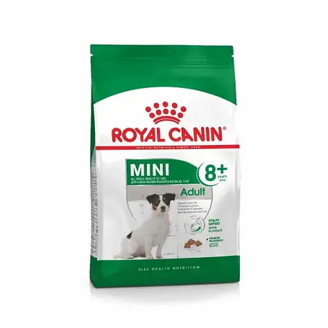 mini adult 8+ dry dog food by royal canin