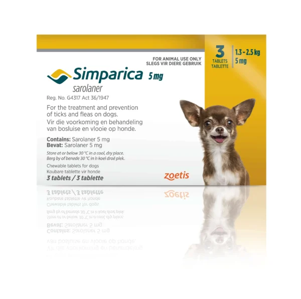 simparica tick flea chewable tablets for dogs 1.3 to 2.5kg