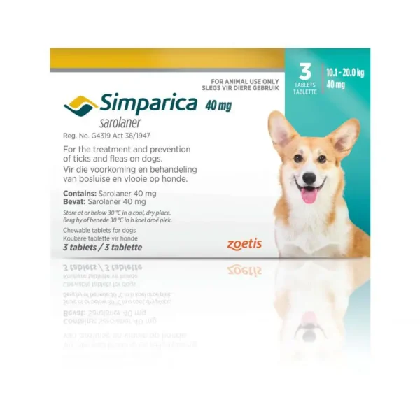 simparica tick flea chewable tablets for dogs 10.1 to 20 kg