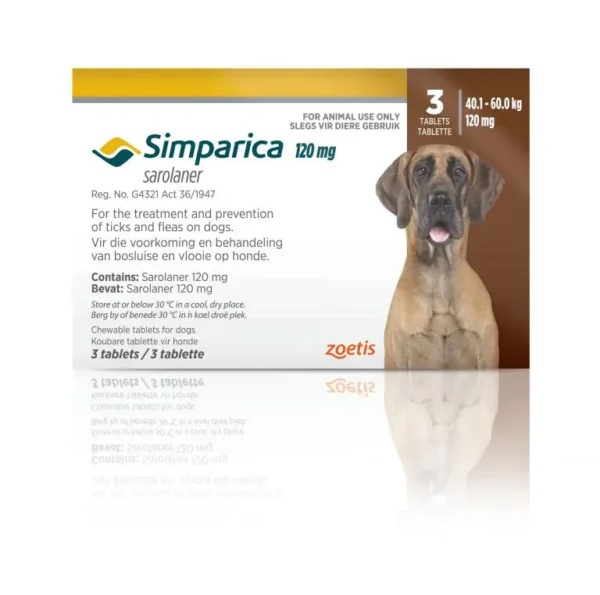 simparica tick flea chewable tablets for dogs 40.1 to 60kg
